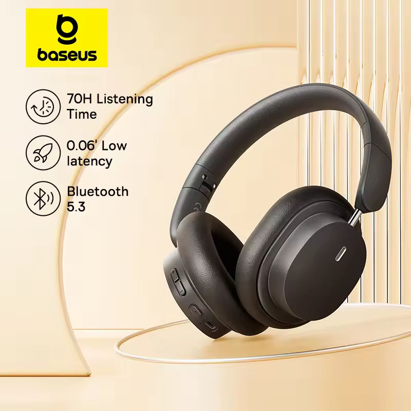 Anc Wireless Over Ear Headphones - Headphone Nirkabel Baseus Bowie D05 Audio