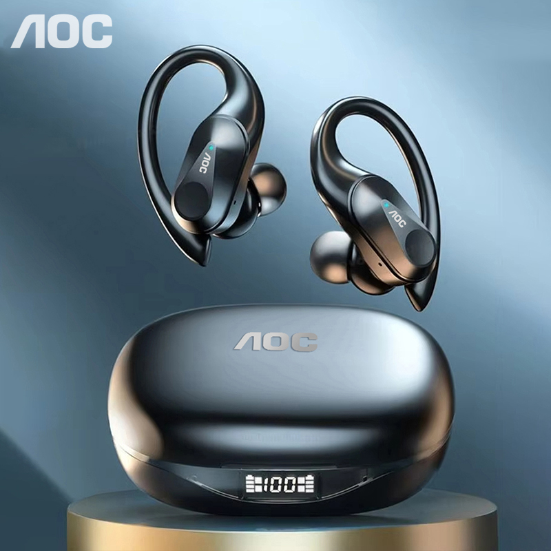 Headphones - Pilihan AOC Headset Olahraga Nirkabel Bluetooth