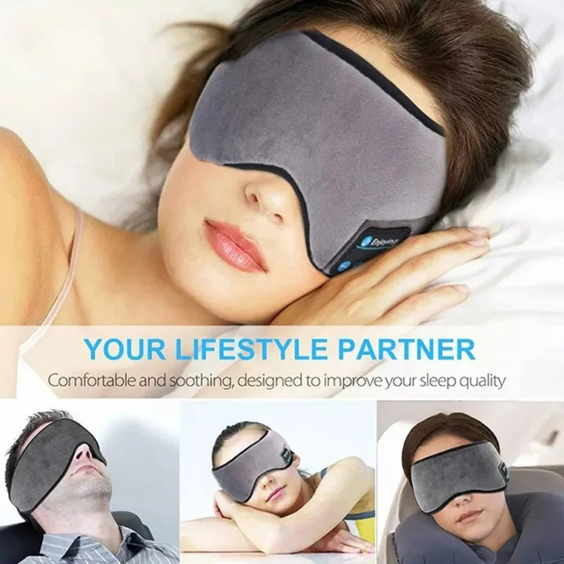 Sleep Mask Headphones Bluetooth - Headband Tidur Bluetooth Nirkabel dengan Masker