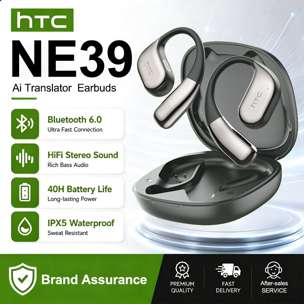 Bone Conduction Running Headphones - HTC NE39 AI Translate Earphone Nirkabel