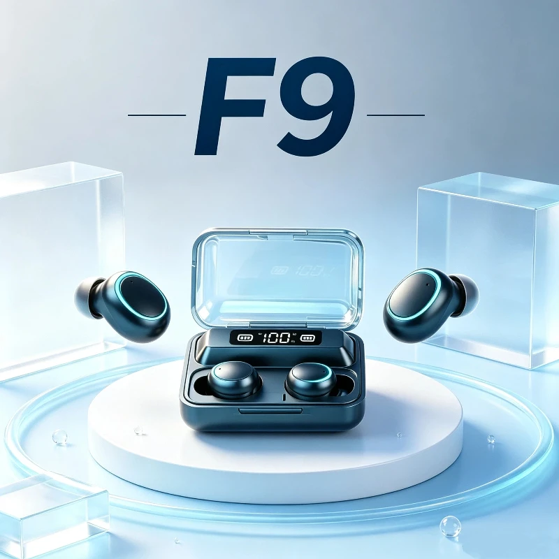Tws Earbuds Bluetooth 5.3 - Headphone Bluetooth F9 Terbaru, Suara Stereo
