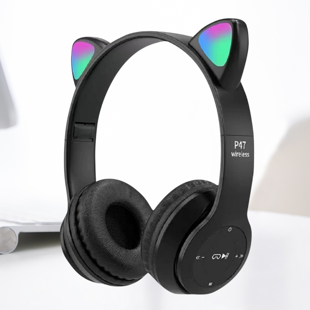 Headphone Bluetooth Telinga Ku - Cat Ear Bluetooth Headset Led ulasan dan harga