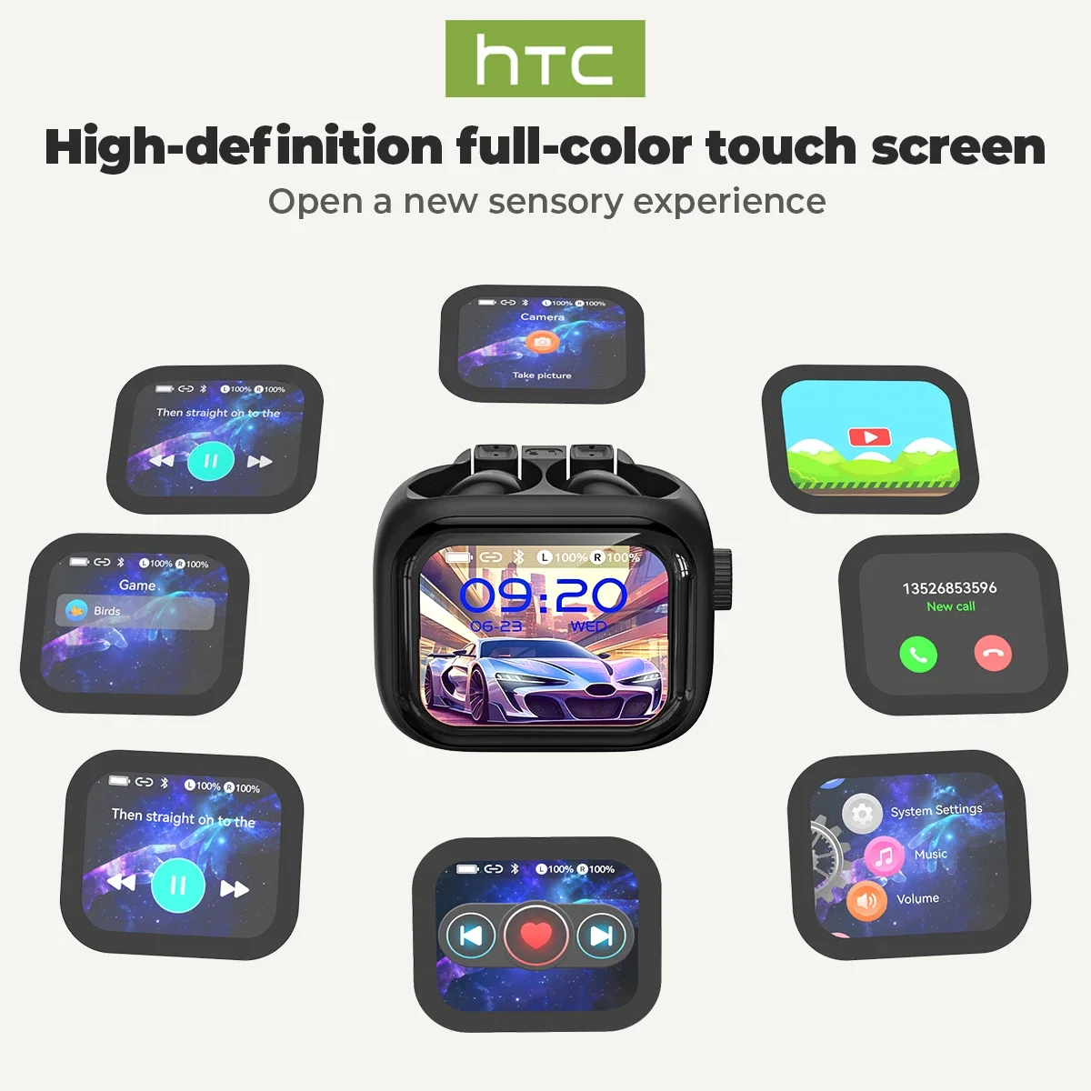 Layar Ultra HD HTC NE40 Earpho - Open Ear Air Conduction Headphones ulasan dan harga