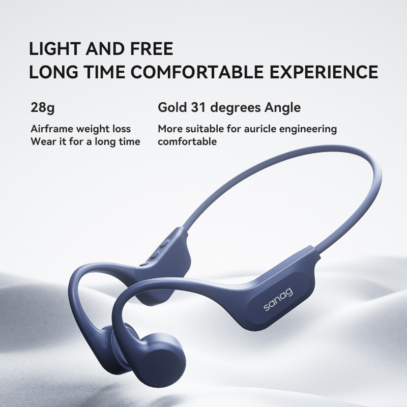 Sanag B60S IPX8 Headphone Blue - Bone Conduction Running Headphones ulasan dan harga