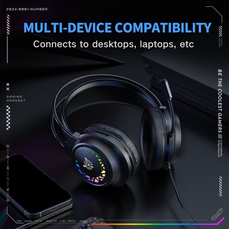 ONIKUMA X92 Headset Gaming Ber - Gaming Headset With Mic Rgb ulasan dan harga