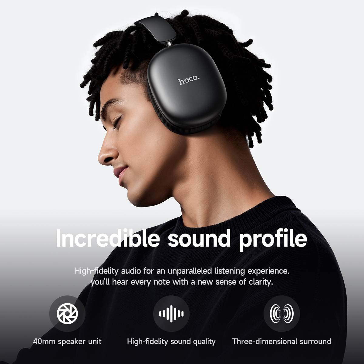 HOCO W73 Headset Bluetooth 6.0 - Anc Wireless Over Ear Headphones ulasan dan harga