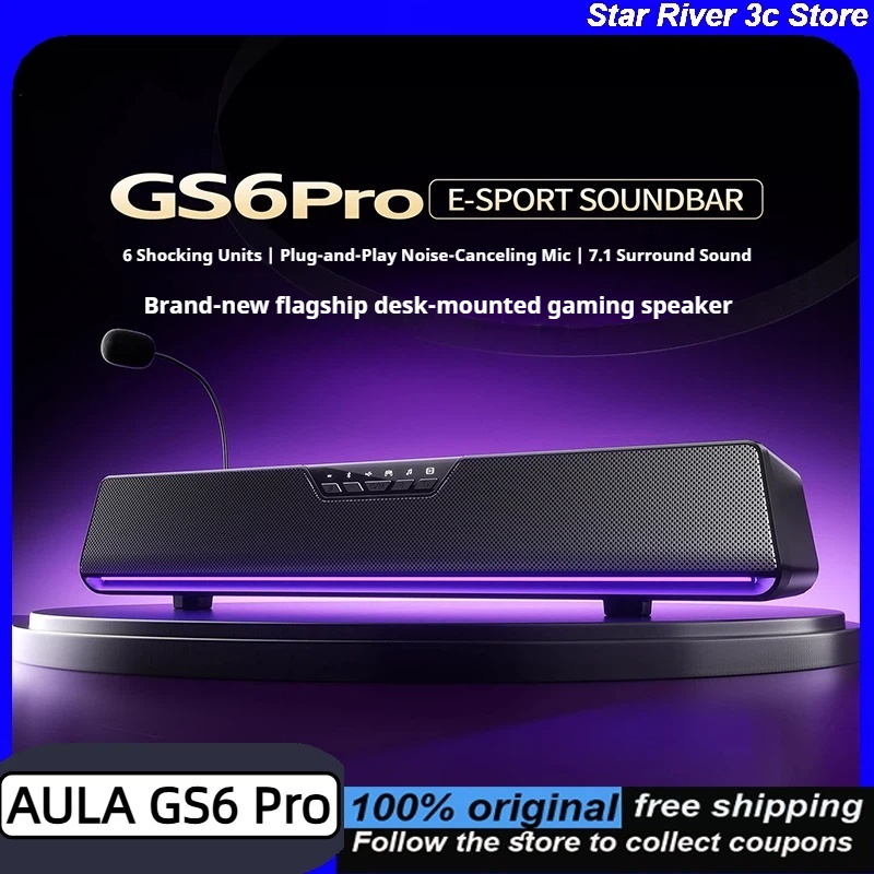 AULA GS6 Pro SoundBar Gaming N - Rgb Computer Soundbar For Pc ulasan dan harga