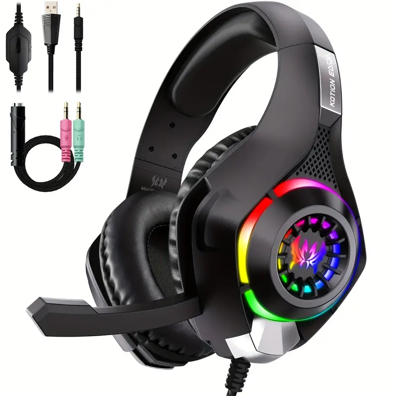 Headset Gaming untuk PC, PS4,  - Gaming Headset With Mic Rgb ulasan dan harga