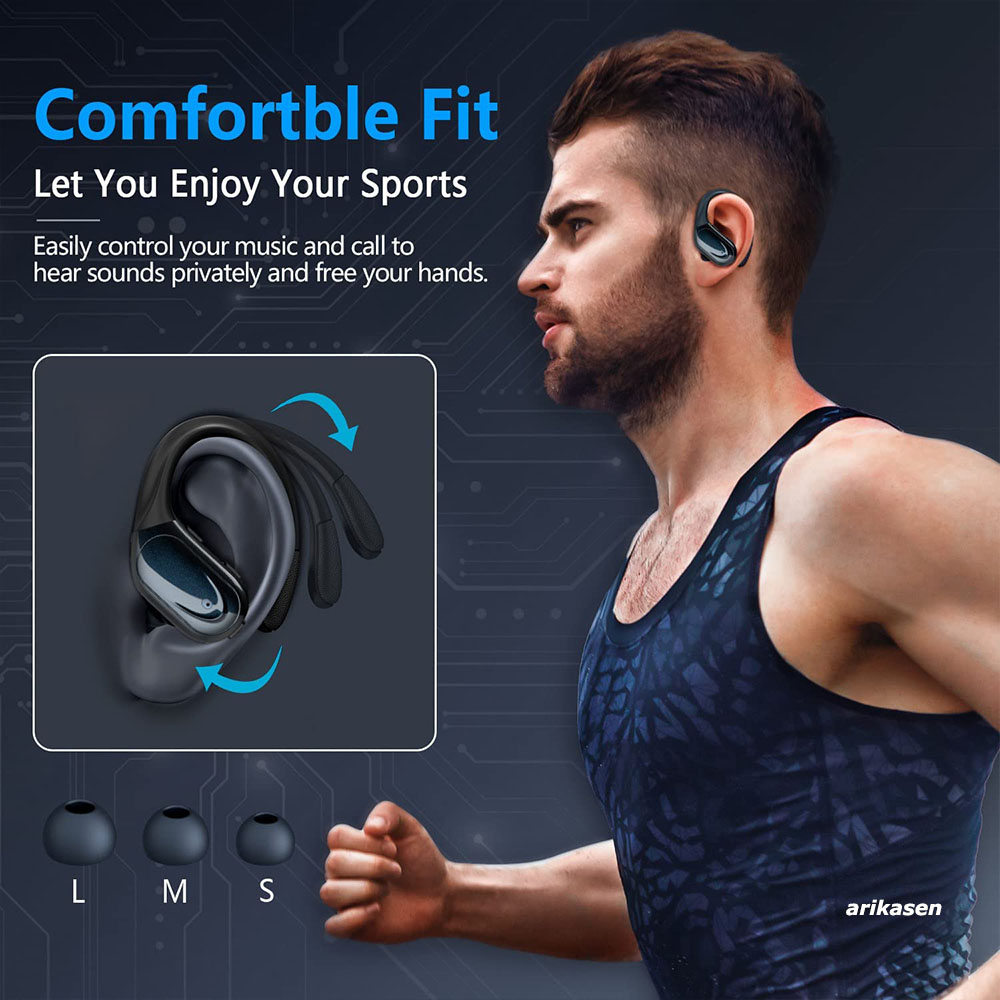 Earbud olahraga Bluetooth 5.3  - Bone Conduction Running Headphones ulasan dan harga