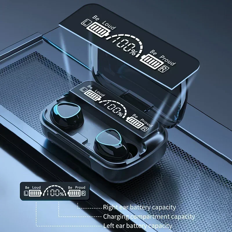 Headphone Bluetooth TWS dengan - Tws Earbuds Bluetooth 5.3 ulasan dan harga